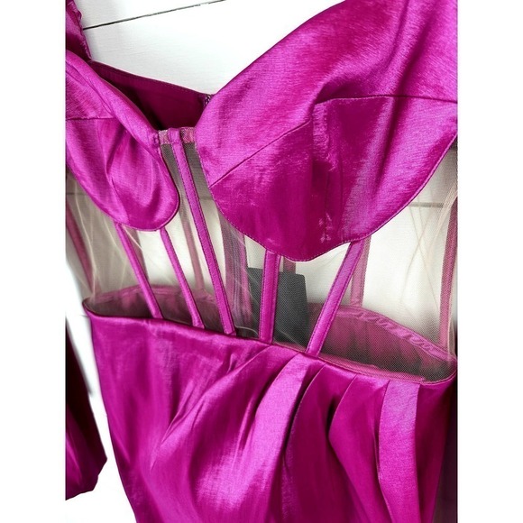 NWT NBD Talulla Mini Dress in Fuchsia sz M (minor flaw) - Picture 5 of 11
